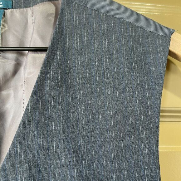 Perry Ellis Vest Size L Slim Fit Stretch Slate Gray Striped Business NWT - Picture 5 of 7